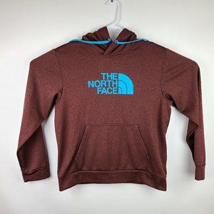 The North Face Hoodie Sweater Color Maroon Blue